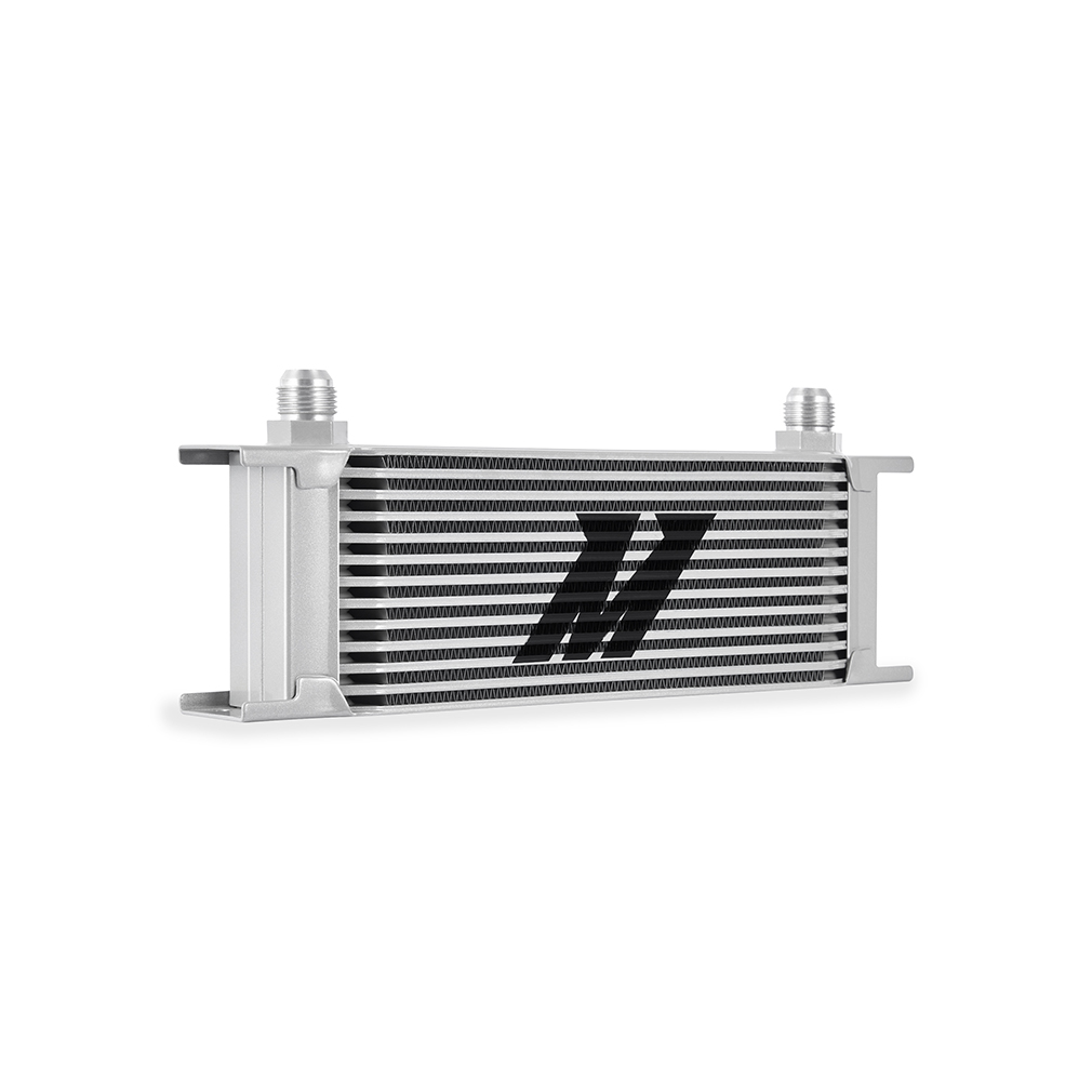 Mishimoto billet anodized aluminum thermostatic sandwich plate included with the universal oil cooler kit