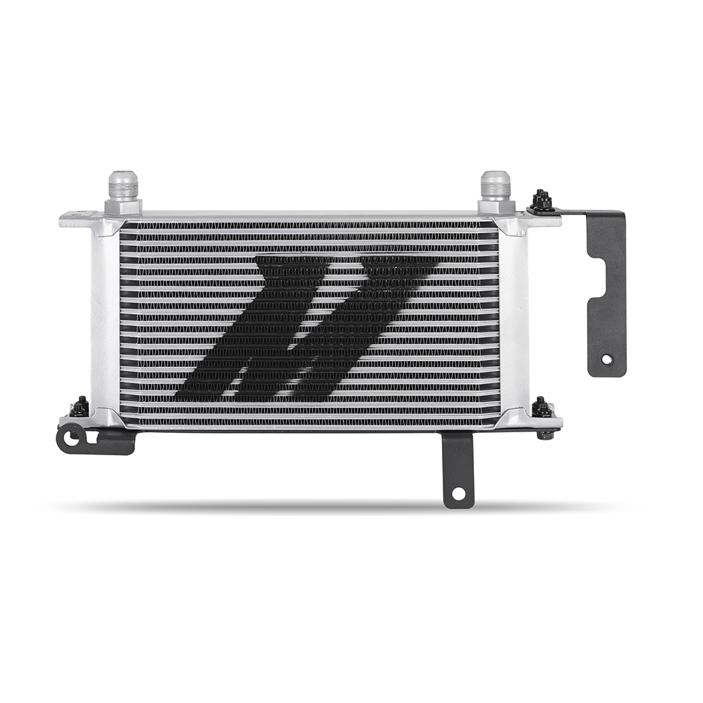 Mishimoto direct-fit oil cooler with application-specific mounting brackets for Subaru WRX