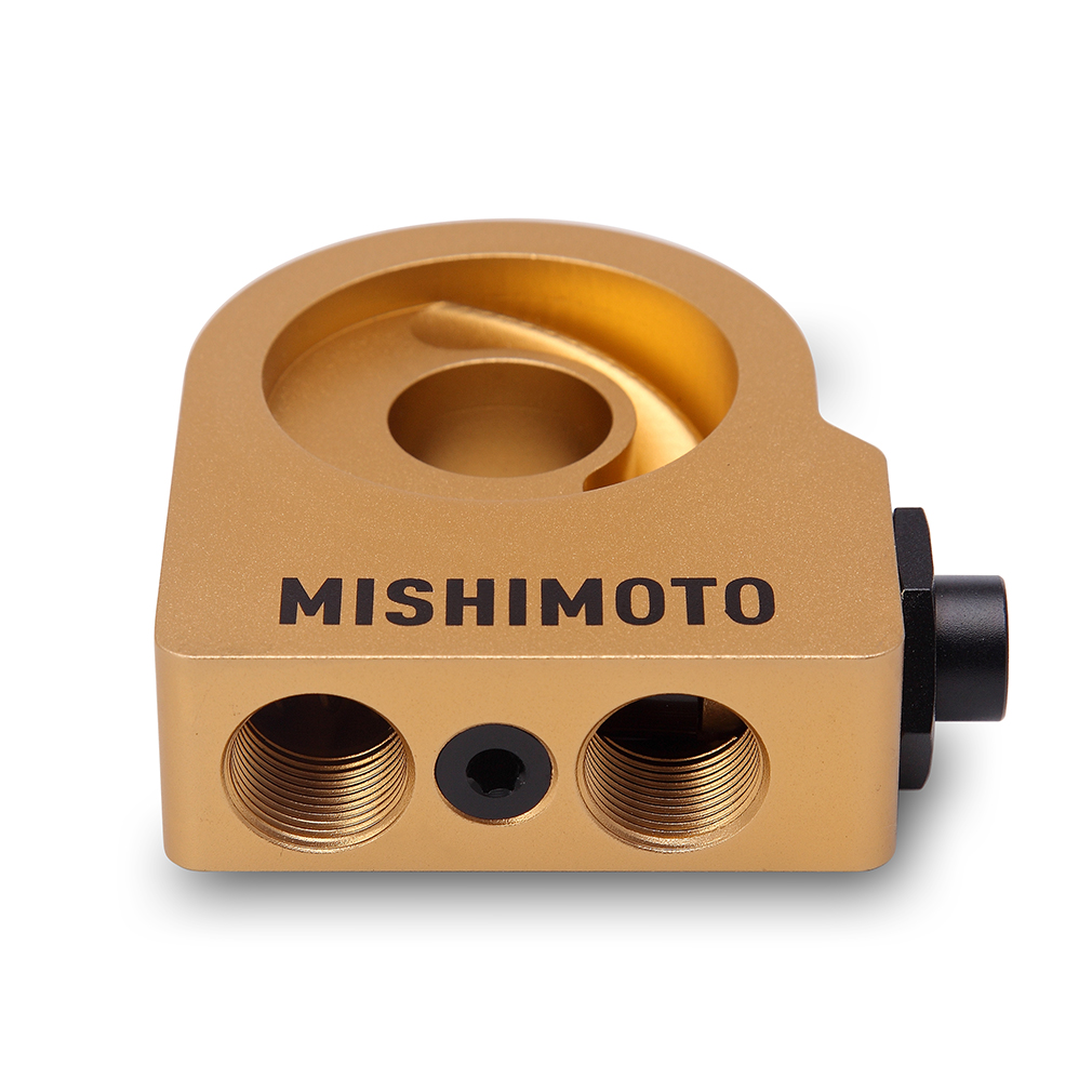Black nylon-covered stainless-steel lines with -10AN fittings included in Mishimoto WRX oil cooler kit