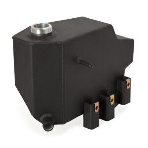 Mishimoto MMRT-F2D-08EMWBK aluminum degas tank in micro-wrinkle black for 2008-2010 Ford 6.4L Powerstroke