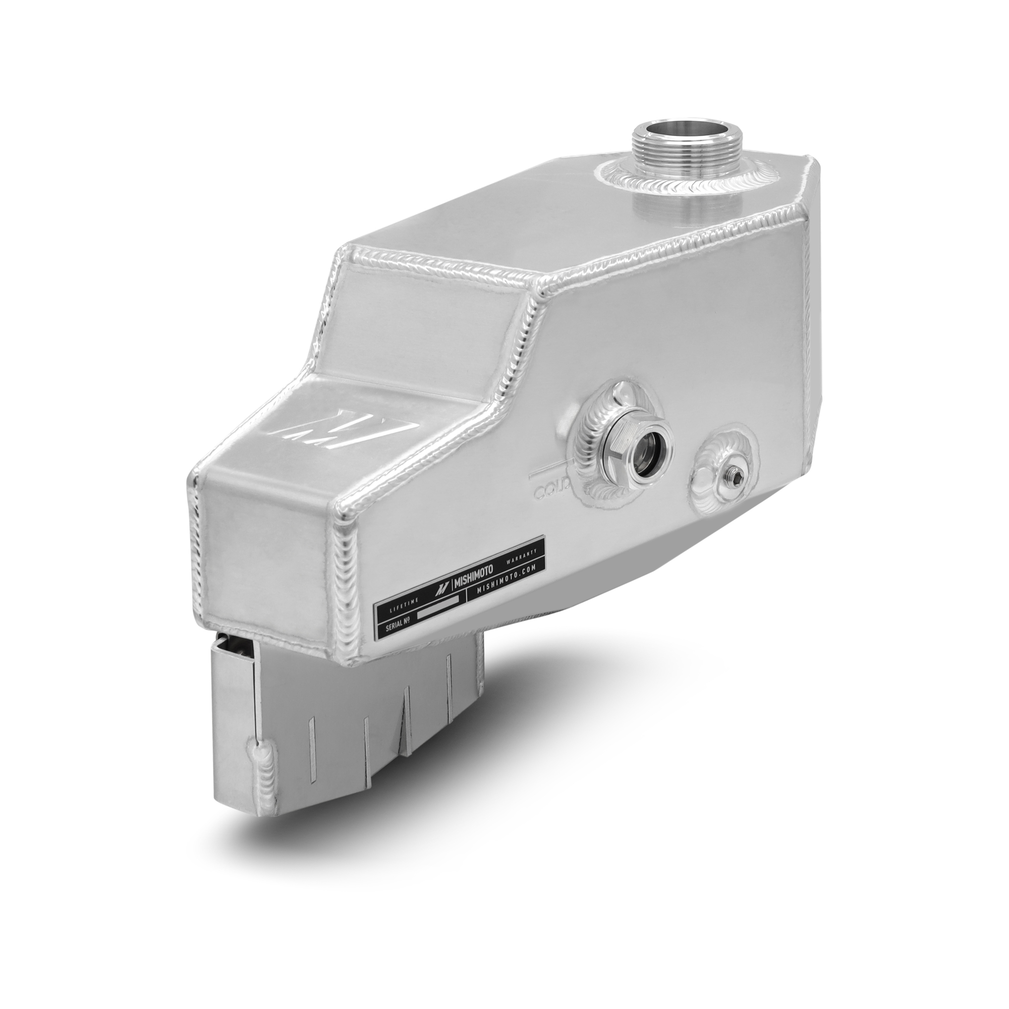Mishimoto all-aluminum degas tank MMRT-F2D-08EN for 2008-2010 Ford 6.4L Powerstroke