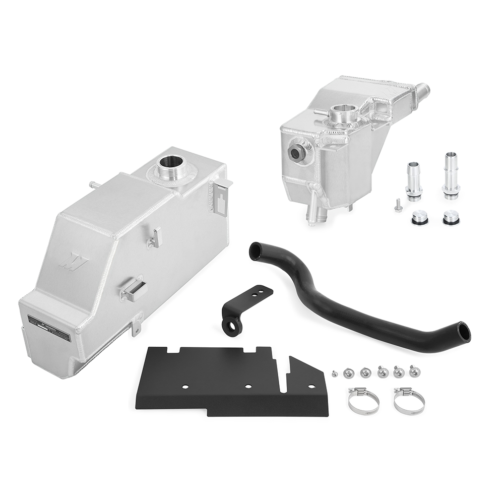 Mishimoto aluminum degas tank kit for 2011-2019 Ford F-250/F-350 6.7L Powerstroke with sight glass