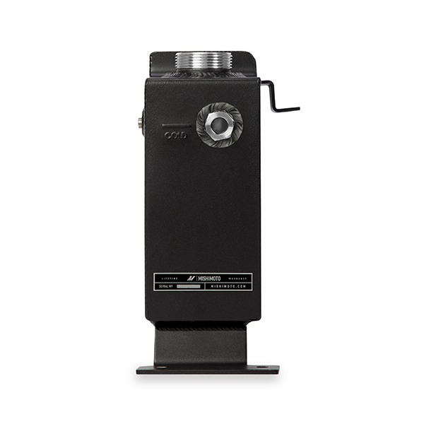 Micro-Wrinkle Black powder-coated Mishimoto degas tank for Ford Super Duty trucks