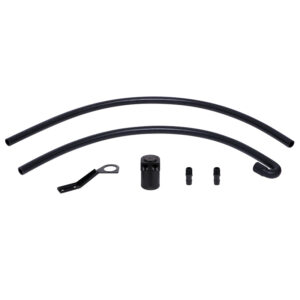 Mishimoto BMW N54 Baffled Oil Catch Can, CCV side, black anodized 6061-T6 billet aluminum
