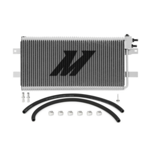 Mishimoto MMTC-RAM-03SL silver transmission cooler for Dodge Ram 5.9L/6.7L Cummins 2003-2009