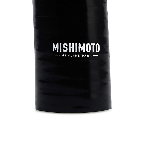 Close-up of Mishimoto silicone upper radiator hose showing heat-resistant embedded fiber layers