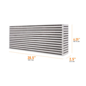 Mishimoto MMUIC-15 universal air-to-air race intercooler core, 20.5in x 6.25in x 2.5in
