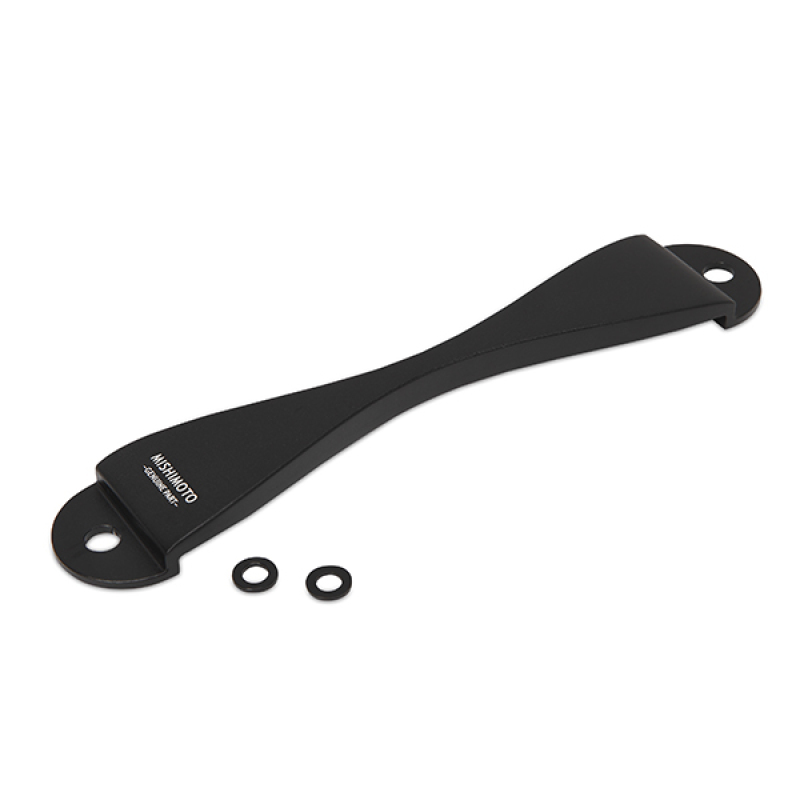 CNC machined design of Mishimoto battery tie-down for Subaru