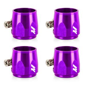 Mishimoto -12AN Hex Hose Finisher Clamp Set in Purple, part number MMHXF-12-4-PR