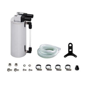 Mishimoto Aluminum Oil Catch Can MMOCC-SA in polished Silver finish for car engine bays