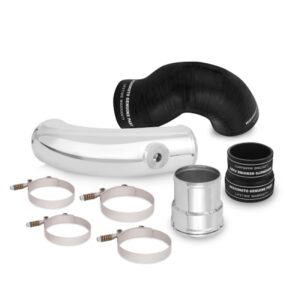Mishimoto MMICP-F2D-17CBK polished aluminum cold-side intercooler pipe for 2017+ Ford 6.7L Powerstroke
