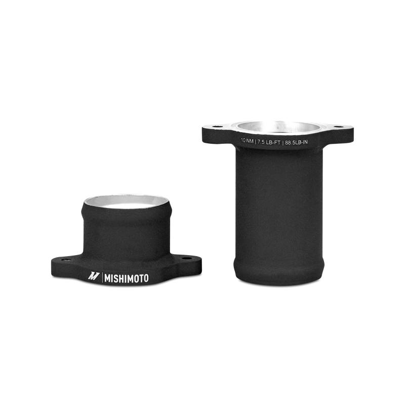 Black mandrel-bent aluminum hot-side and cold-side intercooler pipes by Mishimoto
