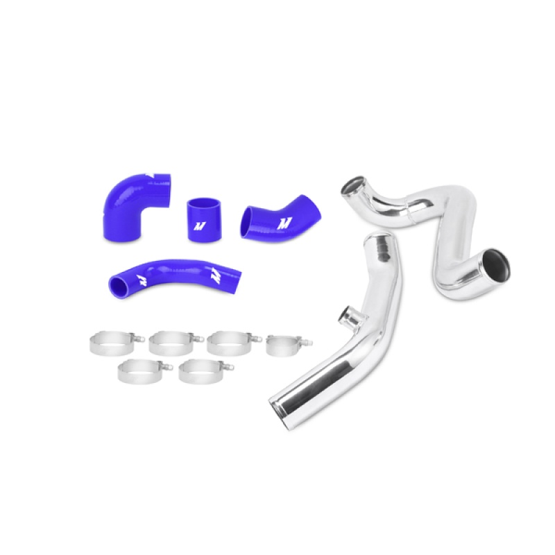 Mandrel bent aluminum intercooler pipes with bead-rolled ends for Evolution 7/8/9 forced induction system