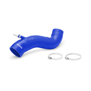 Mishimoto blue silicone induction hose for 2014-2019 Ford Fiesta ST with pre-installed CNC port