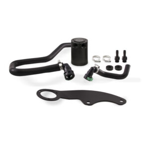 Mishimoto MMBCC-MUS8-11PBE2 baffled oil catch can for the PCV side of a Ford Mustang GT engine