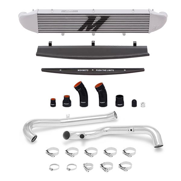 All-aluminum, TIG-welded intercooler core finished in silver for Ford Fiesta ST