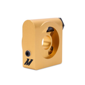 Mishimoto MMOP-SPTR gold 6061 aluminum thermostatic oil sandwich plate with built-in thermostat