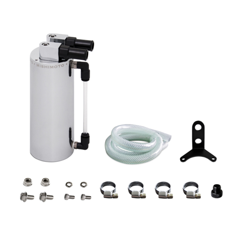 Mishimoto Performance-grade oil catch can with 12mm port outside diameter and sight tube