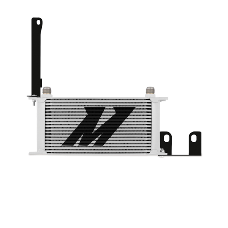 Sleek Silver Mishimoto oil cooler option for the 2015-2021 Subaru WRX thermostatic kit