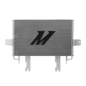 Mishimoto MMTC-F2D-03SL silver transmission cooler for Ford 6.0L Powerstroke 2003-2007