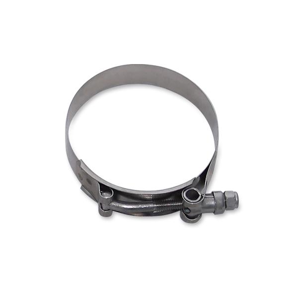 Mishimoto T-bolt clamp self-locking nut mechanism for vibration-resistant clamping force