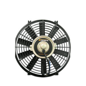 Mishimoto MMFAN-12 12-inch universal electric cooling fan front view showing black straight blades