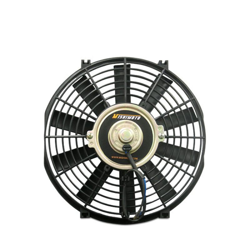 Mishimoto MMFAN-12 12-inch universal electric cooling fan front view showing black straight blades