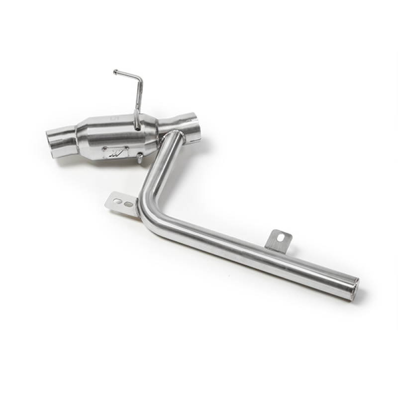 Mishimoto Pro Axleback exhaust kit components including front pipes and band clamps