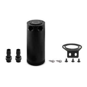 Mishimoto XL Baffled Oil Catch Can MMBCC-CBTWO-XLBK in black anodized billet aluminum