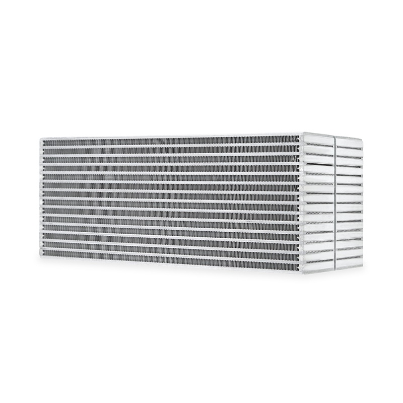 Side profile of the Mishimoto universal race intercooler core for custom forced induction builds
