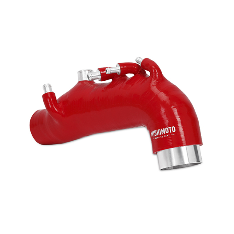 Wire-reinforced silicone induction hose with CNC aluminum barbed fittings, MMHOSE-SUB-08IHRD