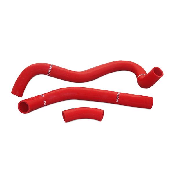 Mishimoto MMHOSE-CIV-06RD silicone Cooling hose kit close-up showing red silicone construction