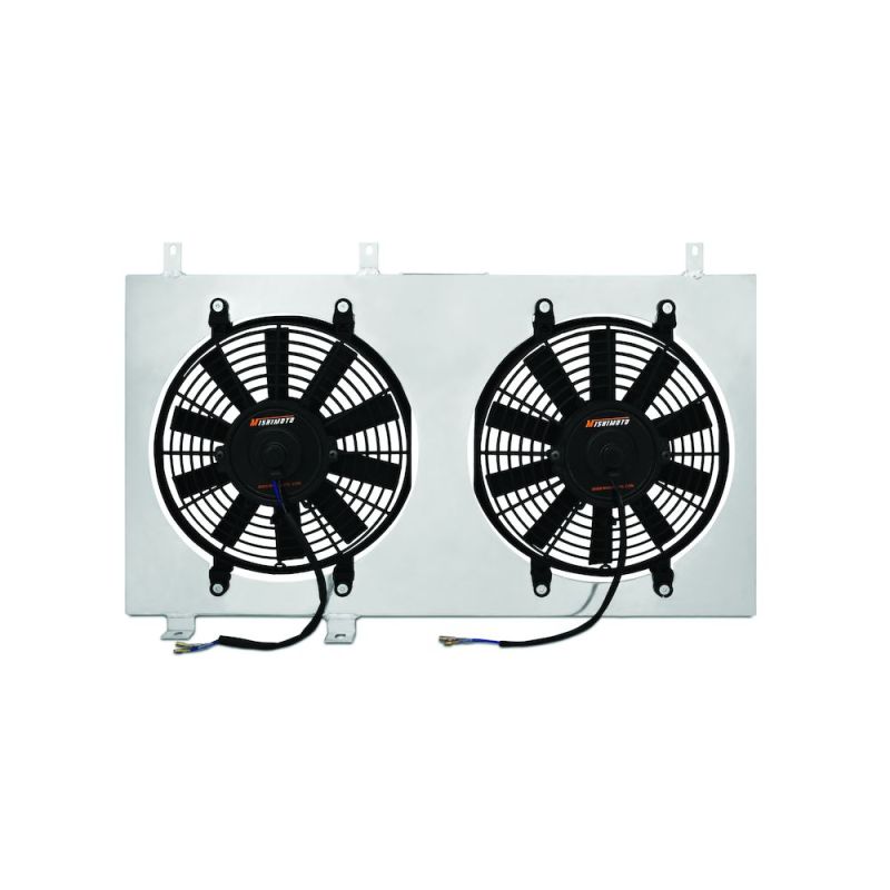 Polished aluminum fan shroud with silver finish for Mitsubishi Eclipse cooling system