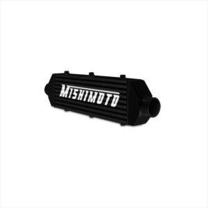 Mishimoto MMINT-UZB black bar-and-plate front-mount intercooler with aluminum end tanks