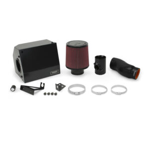 Mishimoto black powder-coated steel airbox for 2017-2020 Honda Civic Si cold air intake system