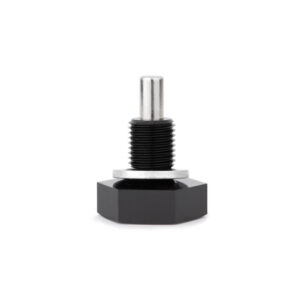 Mishimoto Magnetic Oil Drain Plug M12 x 1.25 in black billet 6061 aluminum with hex head