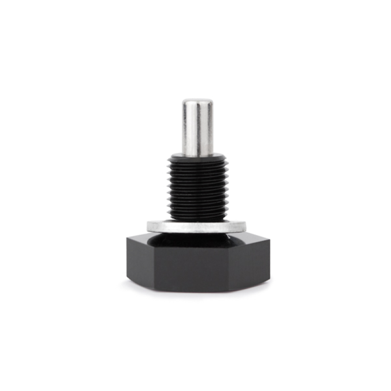 Mishimoto Magnetic Oil Drain Plug M12 x 1.25 in black billet 6061 aluminum with hex head