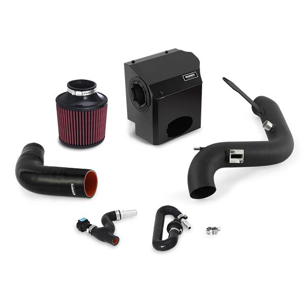 Mandrel-bent aluminum intake piping in wrinkle black finish for the Ford Fiesta ST