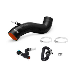 Mishimoto black silicone induction hose for 2016-2019 Ford Fiesta ST with pre-installed CNC port