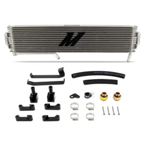 Mishimoto MMTC-DMAX-15SL silver transmission cooler for Chevrolet/GMC 6.6L Duramax LML 2015-2016