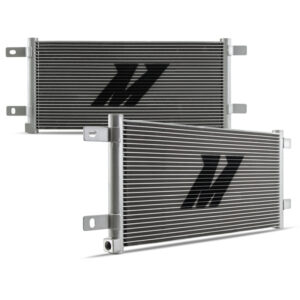Mishimoto MMTC-RAM-15SL silver transmission cooler for RAM 6.7L Cummins 2015-2018