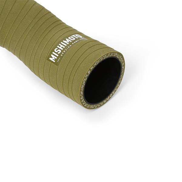 Mishimoto silicone radiator hose kit installed in Jeep Wrangler 6-cylinder engine bay