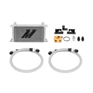 Mishimoto MMOC-WRA-07T silver anodized 19-row stacked-plate oil cooler for 2007-2011 Jeep Wrangler JK