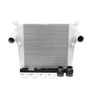 Mishimoto MMINT-RAM-10SL silver forced induction intercooler for 2010-2012 6.7L Cummins Dodge Ram trucks