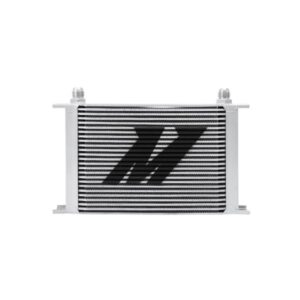 Mishimoto MMOC-25 universal 25-row bar-and-plate oil cooler in silver anodized finish