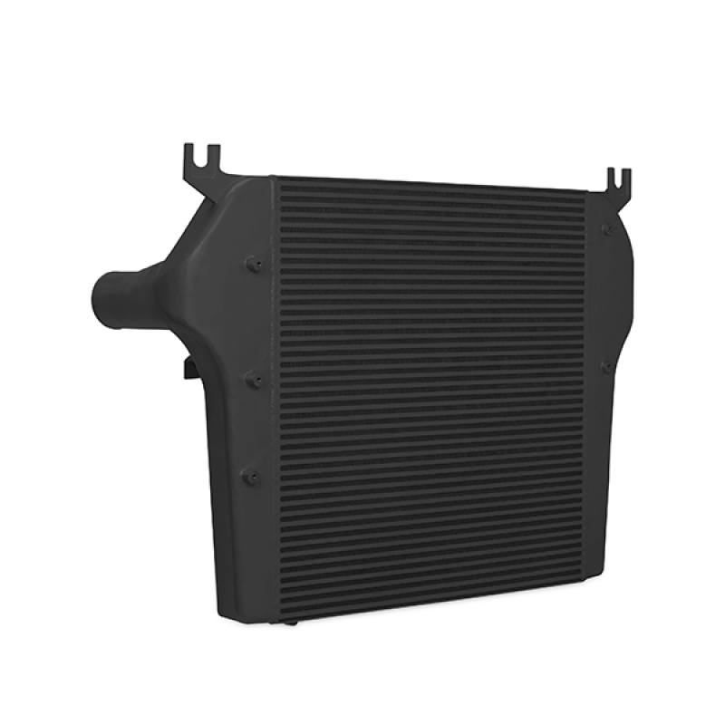 Mishimoto intercooler kit mounted in stock location on 2010-2012 Dodge Ram 6.7L Cummins truck