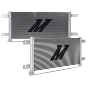 Mishimoto MMTC-RAM-13SL silver transmission cooler for Ram 6.7L Cummins 2013-2014
