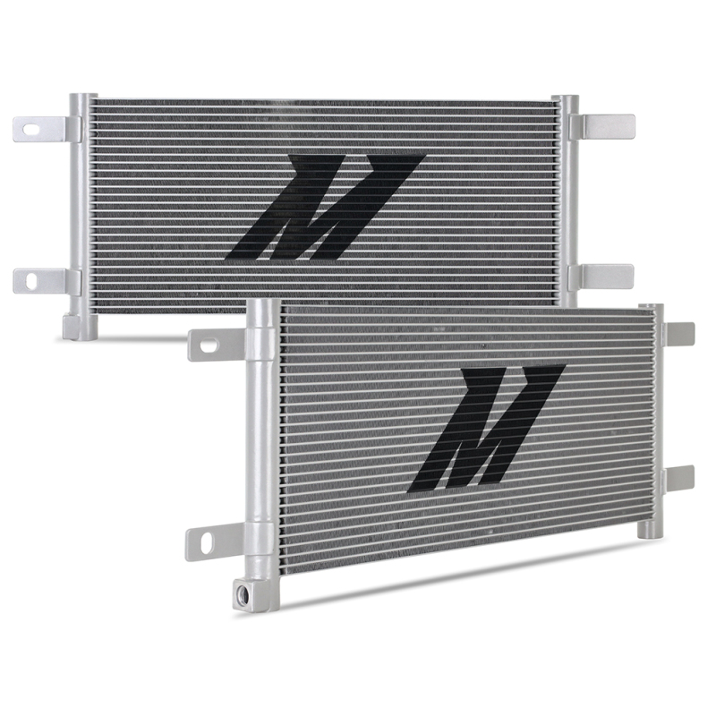 Mishimoto MMTC-RAM-13SL silver transmission cooler for Ram 6.7L Cummins 2013-2014