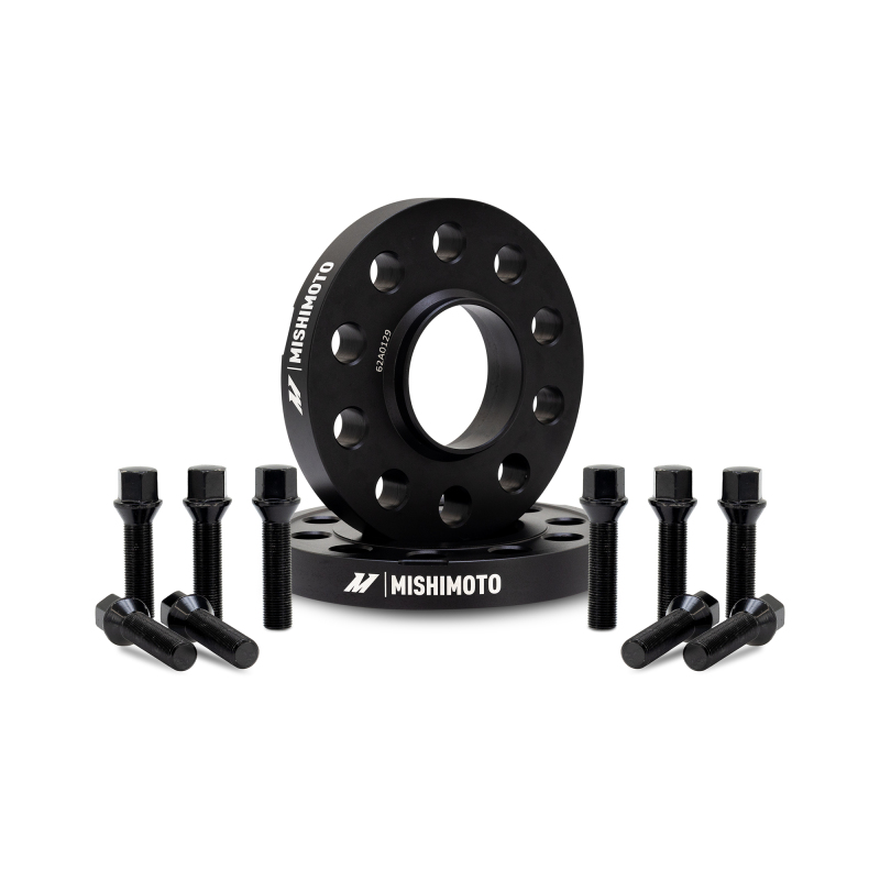 Mishimoto MMWS-015-150BK black 15mm wheel spacer for BMW M3/M4 2021+, 5x112 bolt pattern