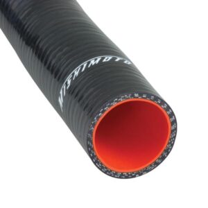Mishimoto MMHOSE-10100BK black silicone vacuum hose, 10mm x 100cm, coiled view